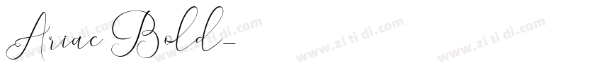 Ariac Bold字体转换